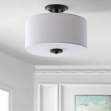 Marc 15" Metal LED Semi-Flush Mount - JONATHAN Y
